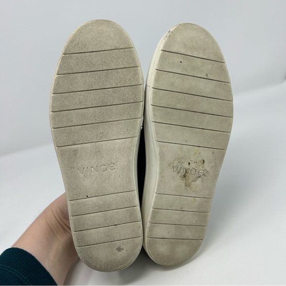 Vince Dark Green Suede Leather Slip On Comfort Platform Loafer Sneakers Size 6.5 - Picture 9 of 12